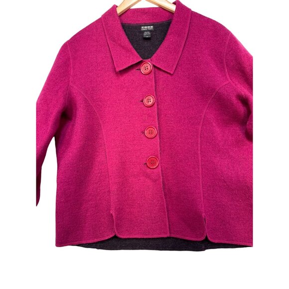 Nomadic Traders  Womens Wool Blend Button-Up Jacket M Magenta - Picture 6 of 10